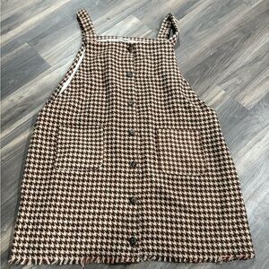 Chic Soul Black and Tan Houndstooth Dress